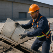 sustitución lucernarios deteriorados desmontaje profesional nave industrial